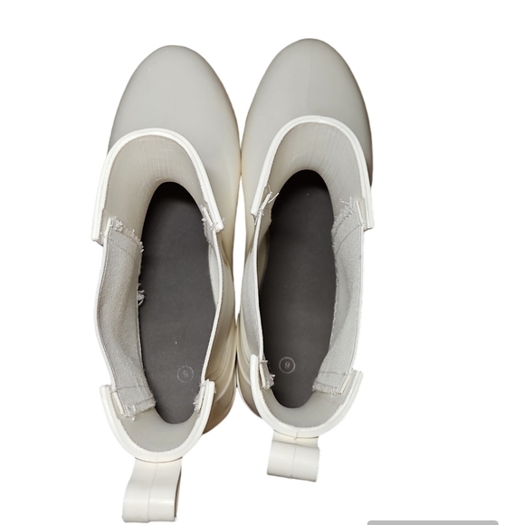 Planone Short White Chelsea Anit-Slipping Rain Boots EU Size 40 Size 9 US - Picture 9 of 11
